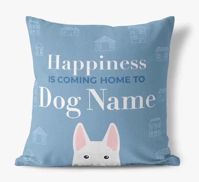 Happiness Is: Personalized {breedFullName} Canvas Pillow